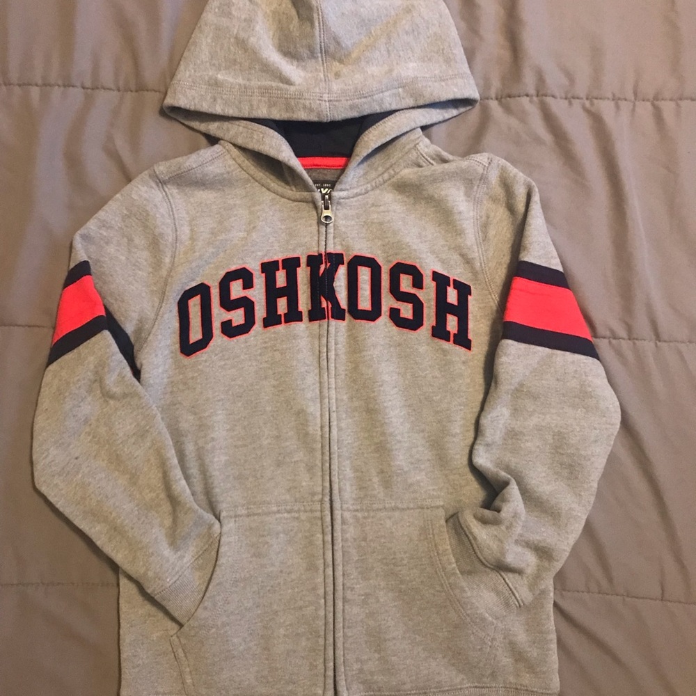 Vintage OshKosh B’Gosh FZ Hooded Sweatshirt Youth Boys Size 10 Excellent Shape